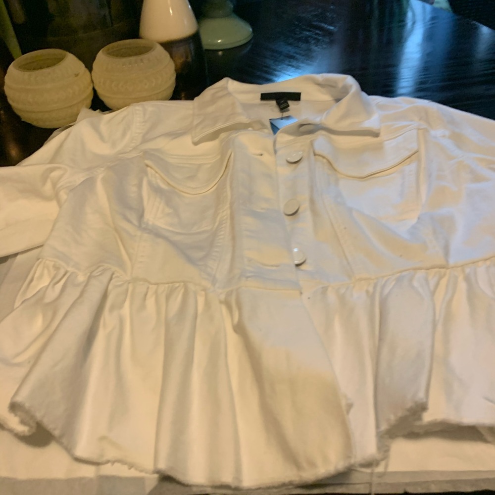 White Bell sleeve Jacket